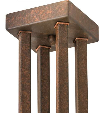 T Mission 8 Light 34" Wide Semi-Flush Ceiling Fixture - Rust Finish