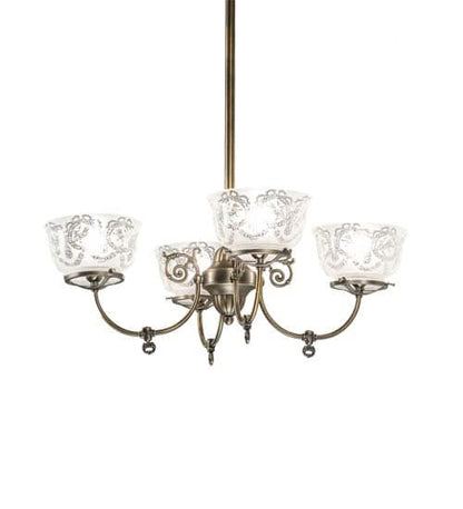 Revival Gas and Electric 4 Light 27" Wide Chandelier