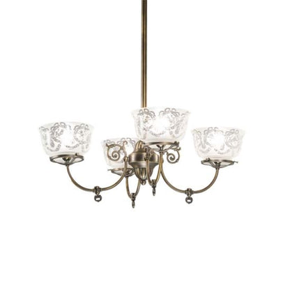 Meyda Tiffany Revival Gas and Electric 4 Light 27" Wide Chandelier