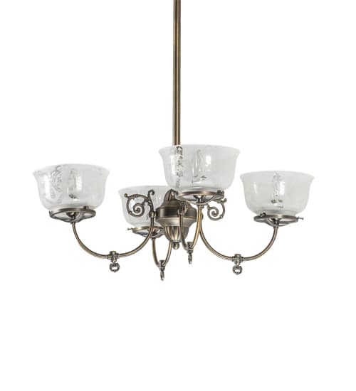 Revival Gas and Electric 4 Light 27" Wide Chandelier