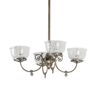 Revival Gas and Electric 4 Light 27" Wide Chandelier