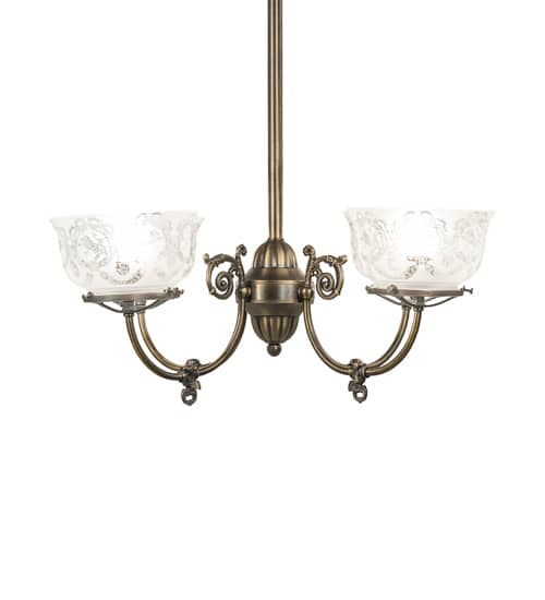 Revival Gas and Electric 4 Light 27" Wide Chandelier