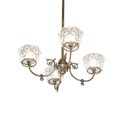 Meyda Tiffany Revival Gas and Electric 4 Light 27" Wide Chandelier