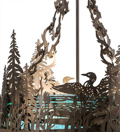 Loon 4 Light 20" Wide Semi-Flush Drum Ceiling Fixture
