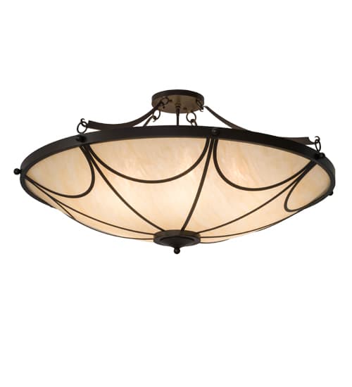 Carousel 8 Light 48" Wide Semi-Flush Bowl Ceiling Fixture