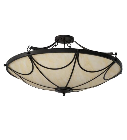 Carousel 8 Light 48" Wide Semi-Flush Bowl Ceiling Fixture