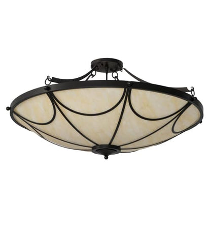 Carousel 8 Light 48" Wide Semi-Flush Bowl Ceiling Fixture