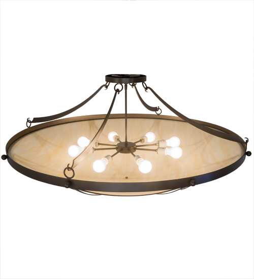 Carousel 8 Light 48" Wide Semi-Flush Bowl Ceiling Fixture