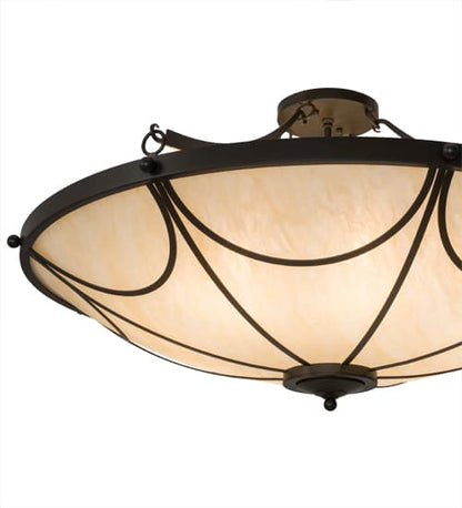 Carousel 8 Light 48" Wide Semi-Flush Bowl Ceiling Fixture