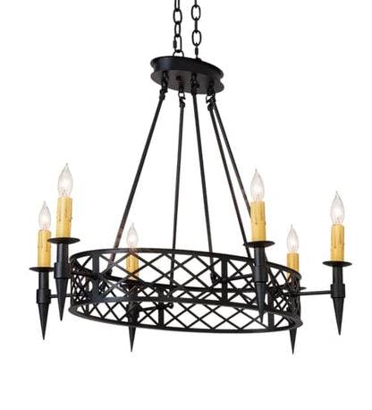 Topridge 6 Light 28" Wide Taper Candle Style Chandelier