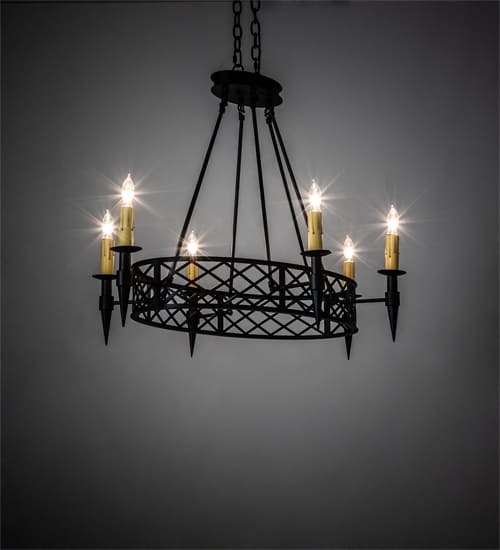Topridge 6 Light 28" Wide Taper Candle Style Chandelier