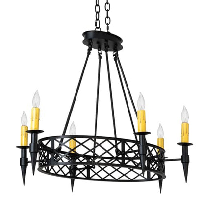 Topridge 6 Light 28" Wide Taper Candle Style Chandelier