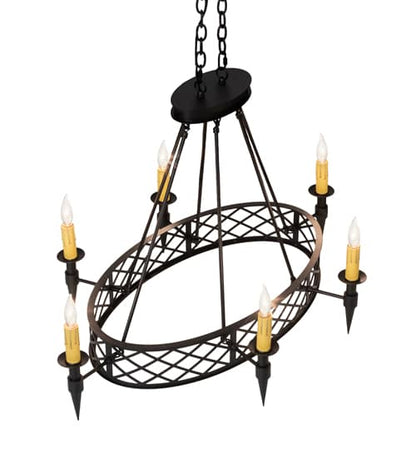 Topridge 6 Light 28" Wide Taper Candle Style Chandelier