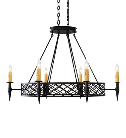 Topridge 6 Light 28" Wide Taper Candle Style Chandelier