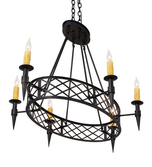 Topridge 6 Light 28" Wide Taper Candle Style Chandelier