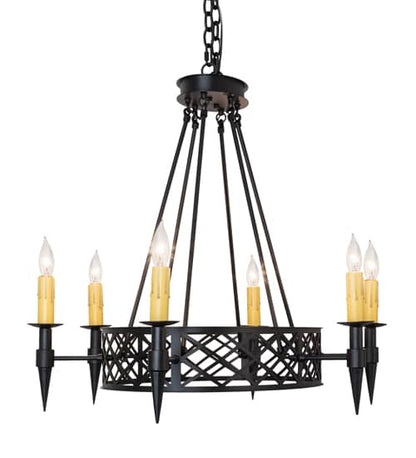 Topridge 6 Light 28" Wide Taper Candle Style Chandelier