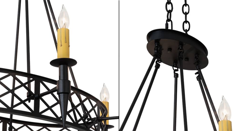 Topridge 6 Light 28" Wide Taper Candle Style Chandelier