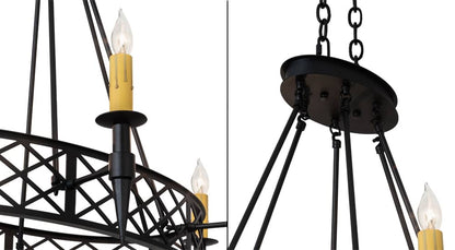 Topridge 6 Light 28" Wide Taper Candle Style Chandelier
