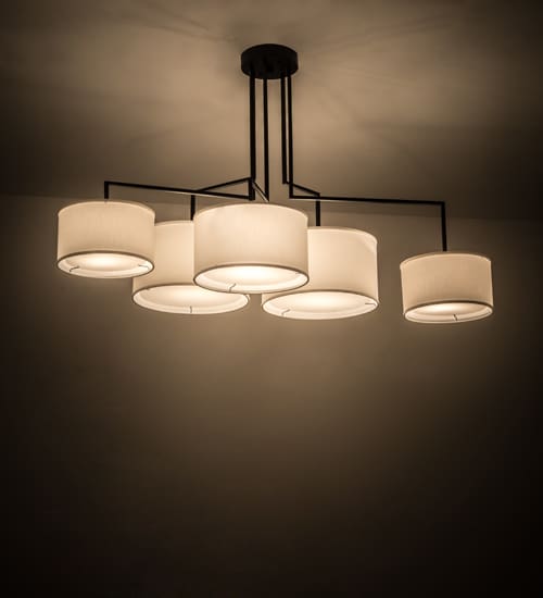 Cilindro 5 Light 35" Wide Linear Pendant