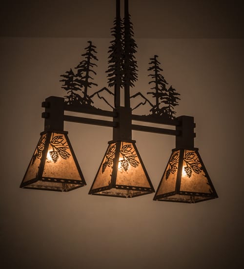 Tall Pines 3 Light 8" Wide Linear Pendant