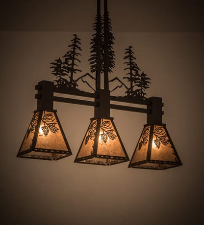 Tall Pines 3 Light 8" Wide Linear Pendant