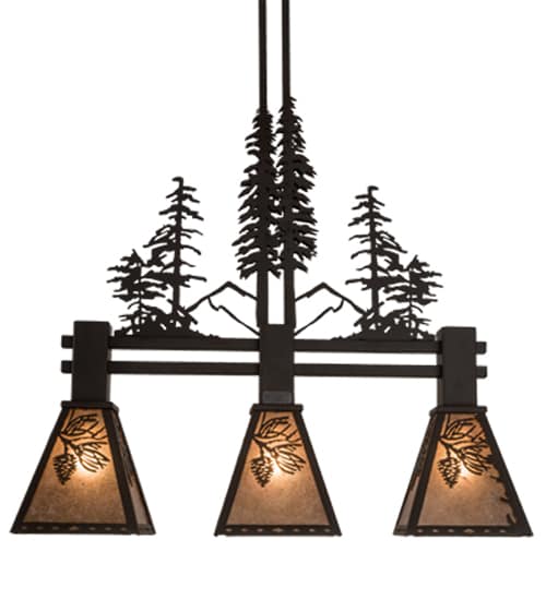 Tall Pines 3 Light 8" Wide Linear Pendant
