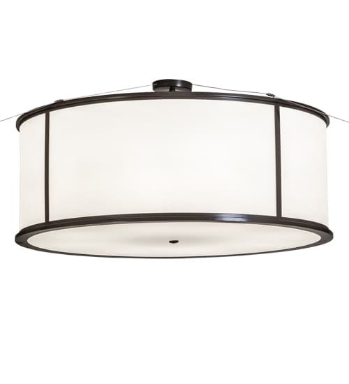 Arcas 8 Light 48" Wide Semi-Flush Drum Ceiling Fixture - Timeless Bronze Finish - GU24 Bulb Base