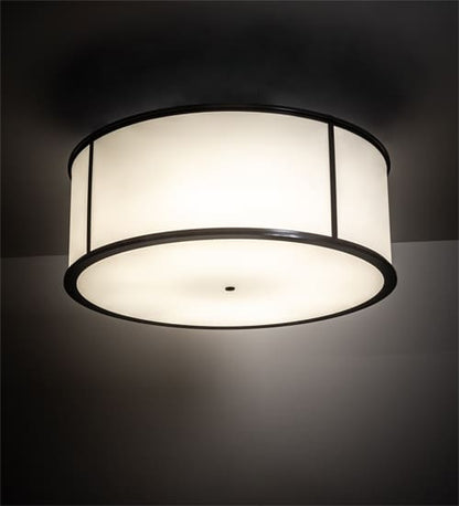 Arcas 8 Light 48" Wide Semi-Flush Drum Ceiling Fixture - Timeless Bronze Finish - GU24 Bulb Base