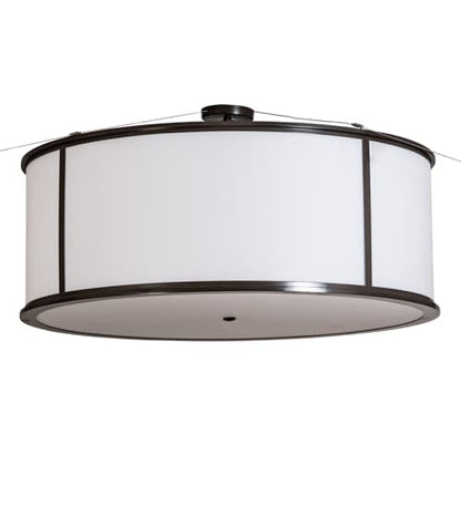 Arcas 8 Light 48" Wide Semi-Flush Drum Ceiling Fixture - Timeless Bronze Finish - GU24 Bulb Base