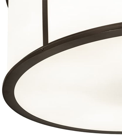 Arcas 8 Light 48" Wide Semi-Flush Drum Ceiling Fixture - Timeless Bronze Finish - GU24 Bulb Base