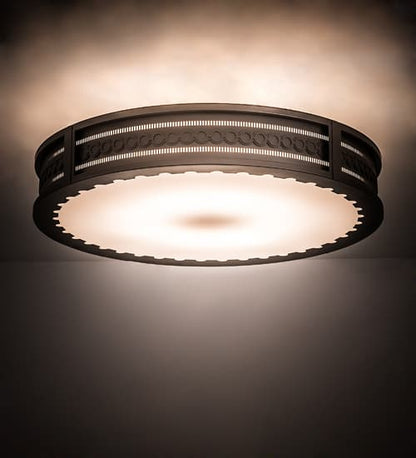 Cilindro Circleline 8 Light 42" Wide Semi-Flush Drum Ceiling Fixture