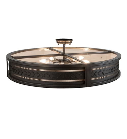 Cilindro Circleline 8 Light 42" Wide Semi-Flush Drum Ceiling Fixture