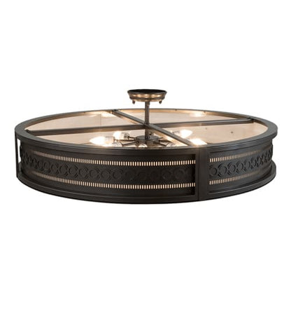 Cilindro Circleline 8 Light 42" Wide Semi-Flush Drum Ceiling Fixture