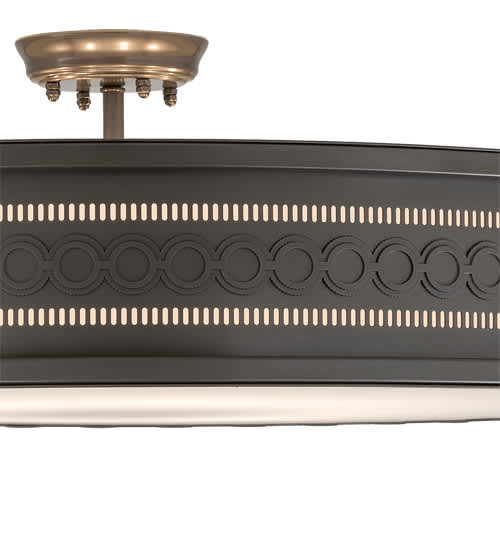 Cilindro Circleline 8 Light 42" Wide Semi-Flush Drum Ceiling Fixture