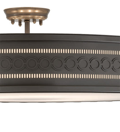 Cilindro Circleline 8 Light 42" Wide Semi-Flush Drum Ceiling Fixture