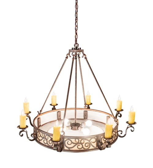 Delano 10 Light 42" Wide Taper Candle Style Chandelier