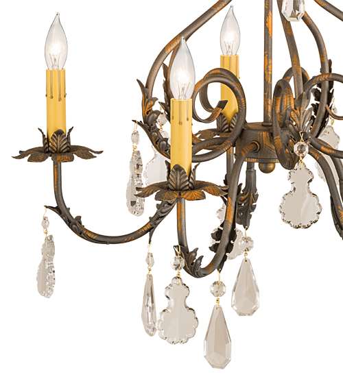 Chantilly 5 Light 24" Wide Crystal Candle Style Chandelier