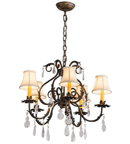 Chantilly 5 Light 25" Wide Crystal Chandelier