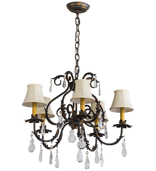 Chantilly 5 Light 25" Wide Crystal Chandelier