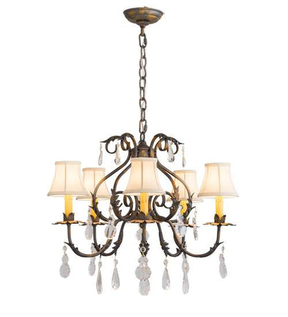 Chantilly 5 Light 25" Wide Crystal Chandelier