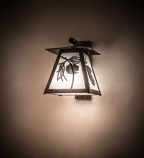 Scotch Pine 20" Tall Wall Sconce with Shade