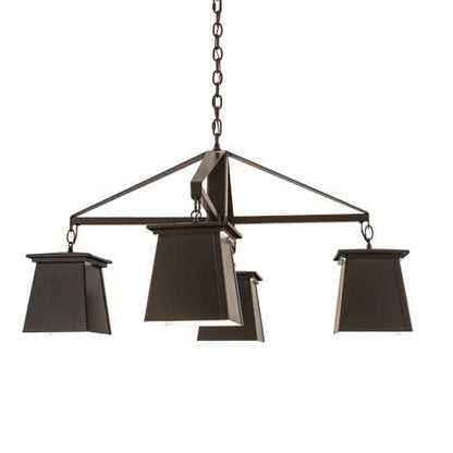 Mission Midnight 4 Light 41" Wide Chandelier