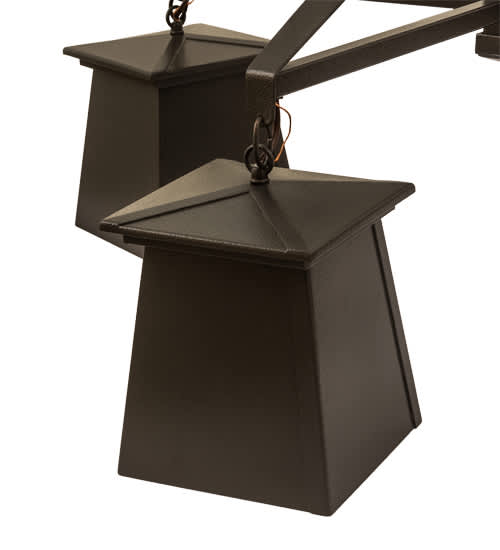 Mission Midnight 4 Light 41" Wide Chandelier