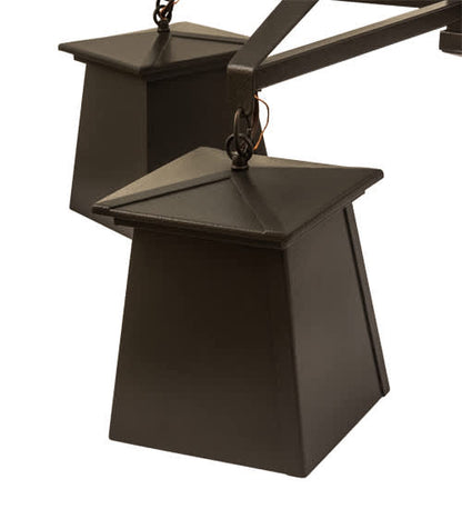 Mission Midnight 4 Light 41" Wide Chandelier