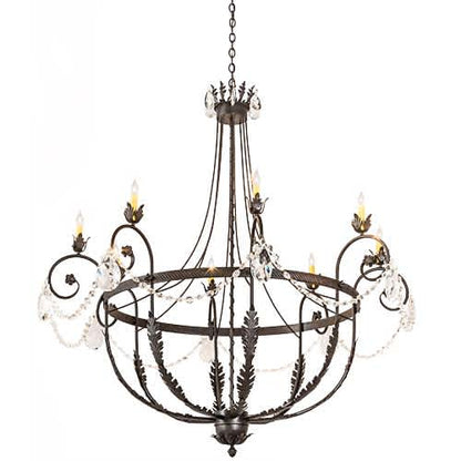 Antonia 8 Light 58" Wide Crystal Candle Style Chandelier