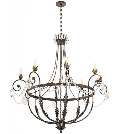 Antonia 8 Light 58" Wide Crystal Candle Style Chandelier