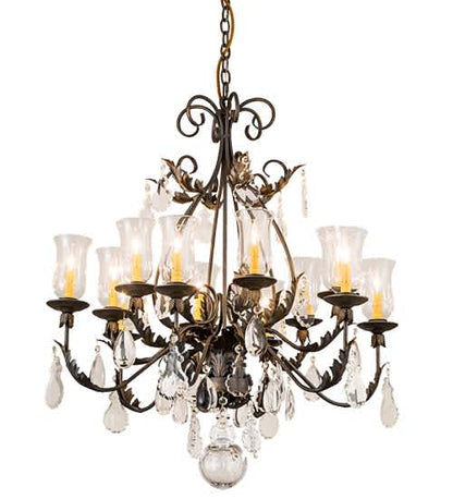 French Elegance 12 Light 36" Wide Crystal Chandelier