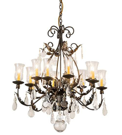 French Elegance 12 Light 36" Wide Crystal Chandelier