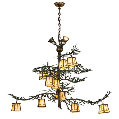 Meyda Tiffany Pine Branch Valley View 12 Light 52" Wide Chandelier