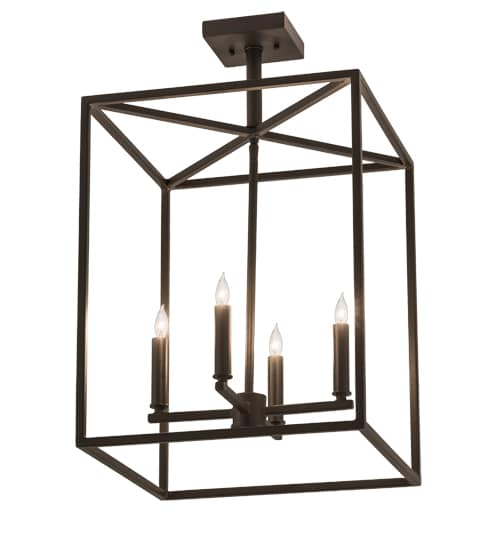 4 Light 23" Wide Taper Candle Pendant